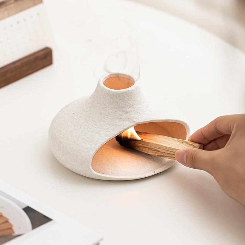 Moderner Keramik-Räuchergefäß für Palo Santo, weißen Salbei, Kegelräucherwerk, Tischornament, Heimdekoration