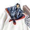 Old money wind cashew nut flower herringbone silk scarf square scarf with shirt shawl scarf versatile high-end scarf