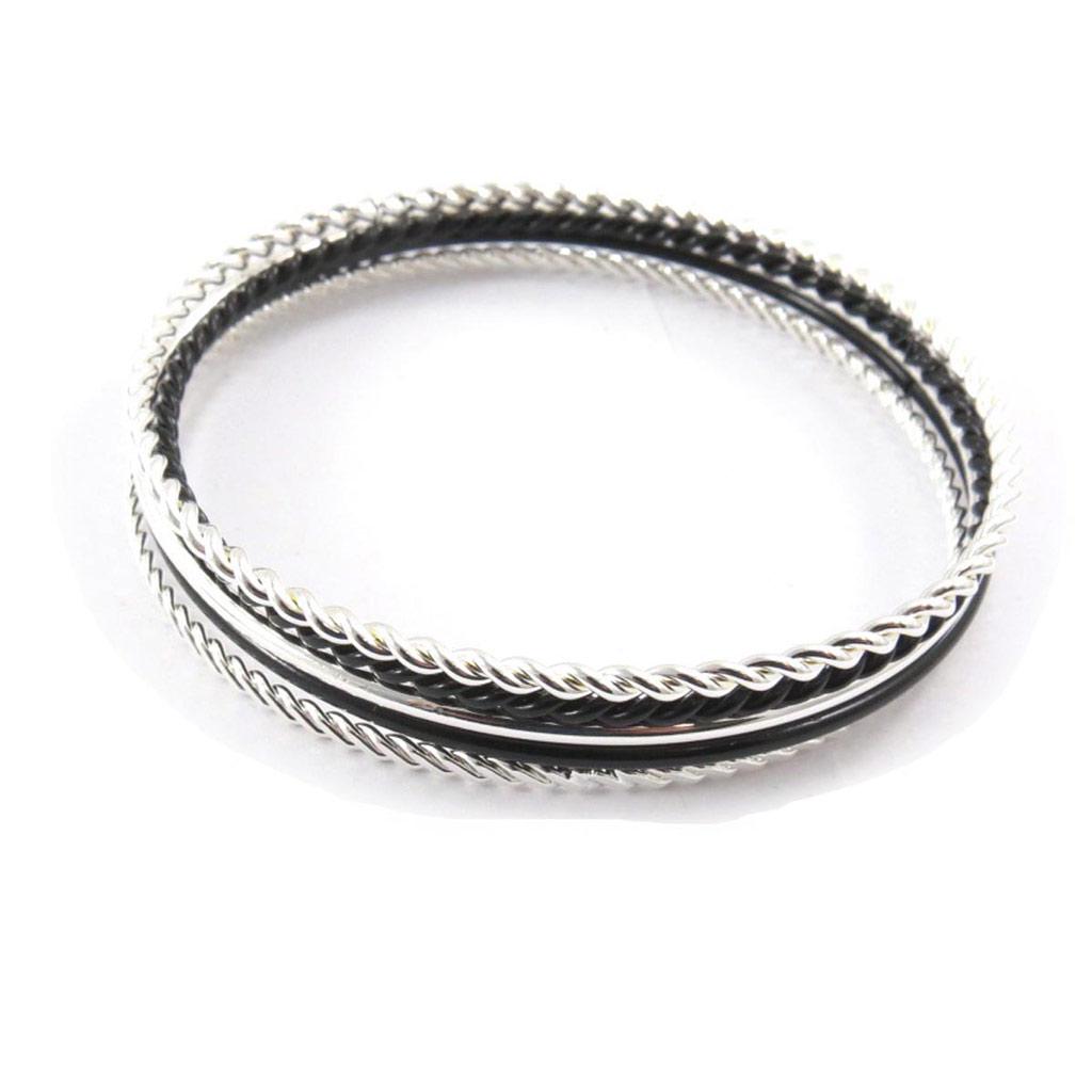 Les Trésors De Lily [J7557] - Brățară designer 'Chorégraphie' negru argintiu