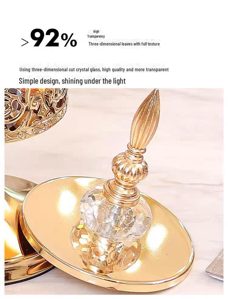 Elegant Crystal Glass Storage Jar with Lid - European & American Style for Living Room Decor