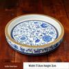 Blue and White Porcelain Lotus Kung Fu Tea Set: Enamel Teacup, Hovering Lid, Teapot, Saucer, and Master Cup.