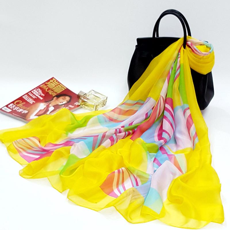 All-Season Oversized Chiffon Scarf for Women - Sun Protection & Versatile Wear
