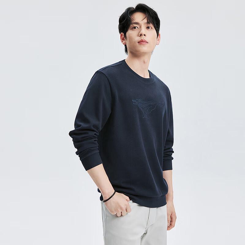 SEPTWOLVES Men's Autumn Corduroy Round Neck Pullover Sweatshirt