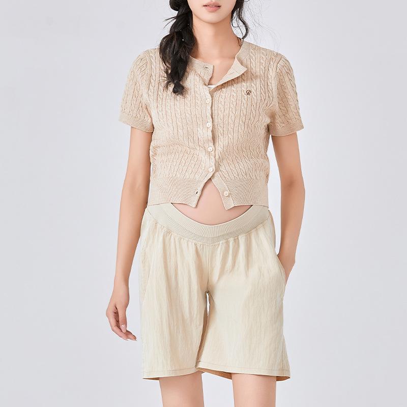 Maternity shorts loose summer thin large size low waist casual shorts Park Pu clothing maternity pants shorts