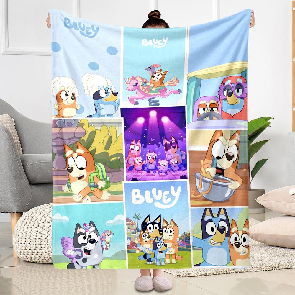 Bluey's Colorful Pals Blanket Durable Comfort Perfect for Bed Couch Sofa for All Seasons Modern Style Gifts For Family Or Friends