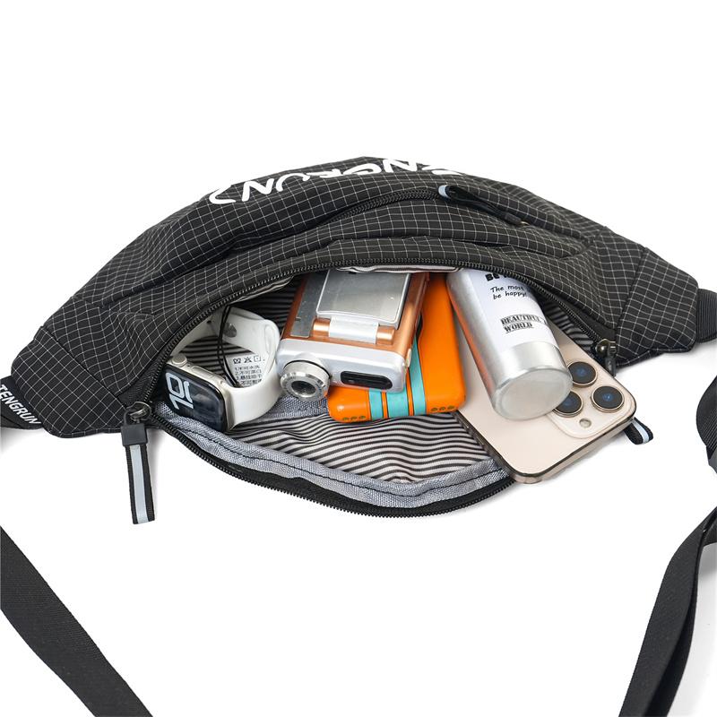 Letter Crossbody Bag Men's Chest Bag Sports Waist Bag Women's Mobile Phone Shoulder Bag