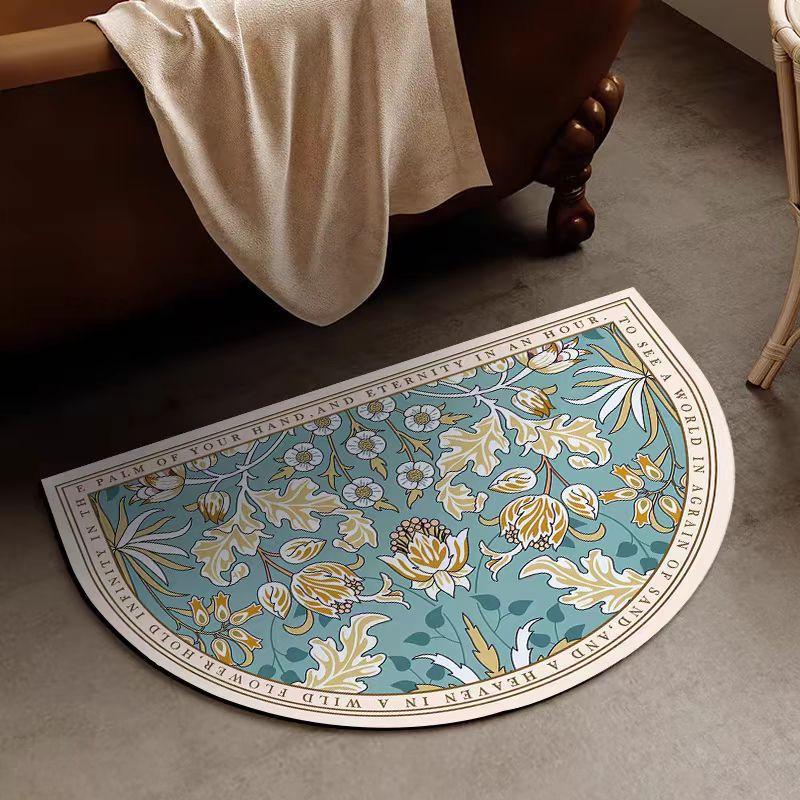 Nordic Vintage Bathroom Dirt Resistant Wear-resistant Easy Care Mat Bathroom Door Moisture-wicking Quick Dry Diatomium Mud Carpet