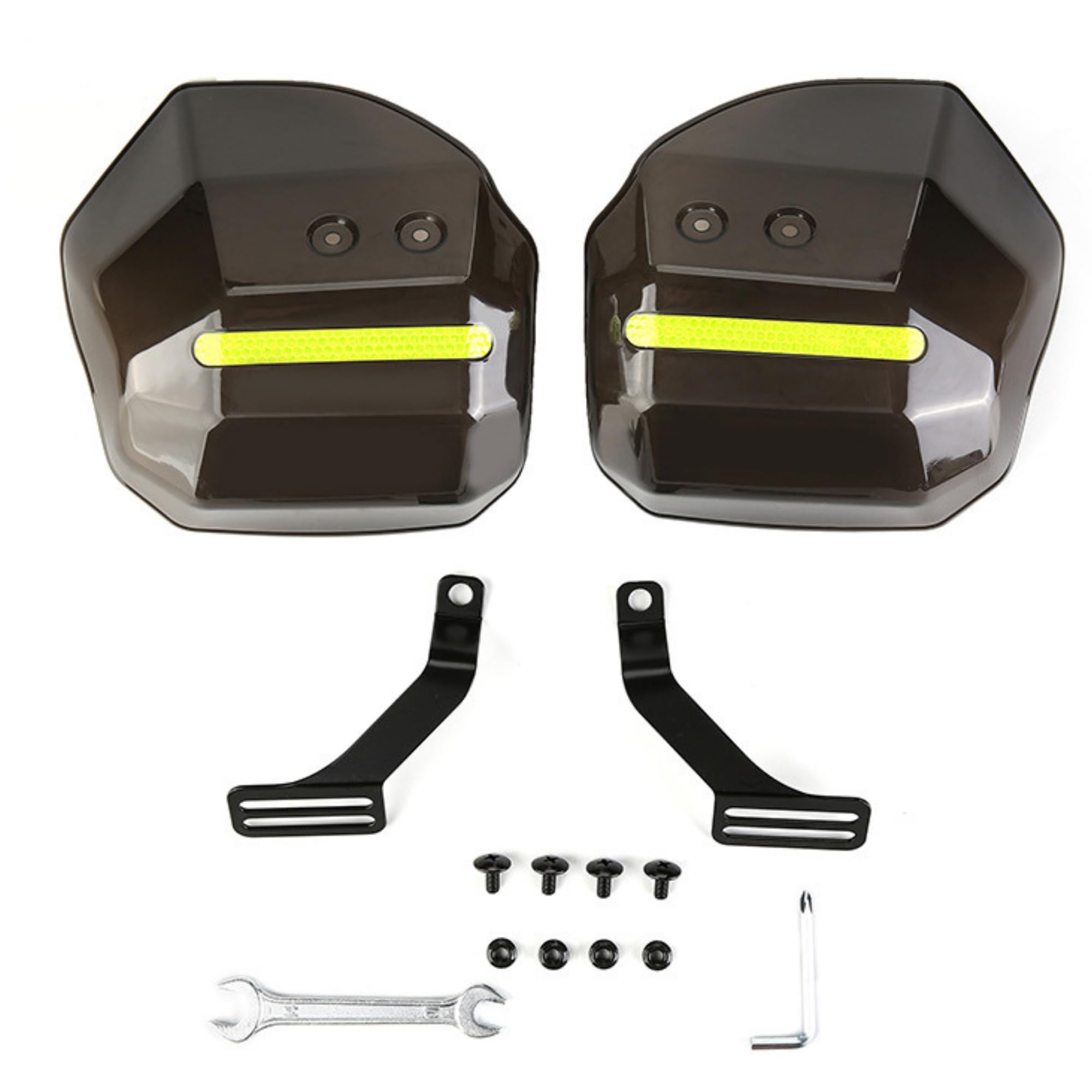 

NASSIA Knuckle Guards for Motorcycles, Universal Hand Guards, Windproof, Cold Weather Protection, Handlebar Cover (Brown)