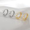 Set di 6 orecchini a cerchio Huggie in Cristallo Lucido per Donna Gioielli Trago Elica Borchie Cartilagine Farfalla Lotto di Piercing Lobe all'Ingrosso