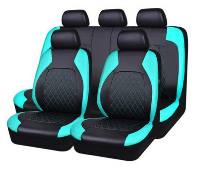Universal Diamond Pattern PU Leather Car Seat Cover with Airbag Compatibility