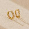 European Luxury S925 Sterling Silver Stud Earrings with Single Row Zirconia Diamonds