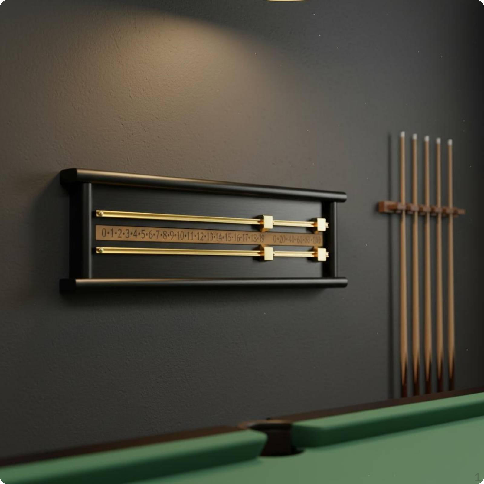 Wooden Snooker Scorer double Rail doubleRow Score Keeper Row Scoreboard for Pool
