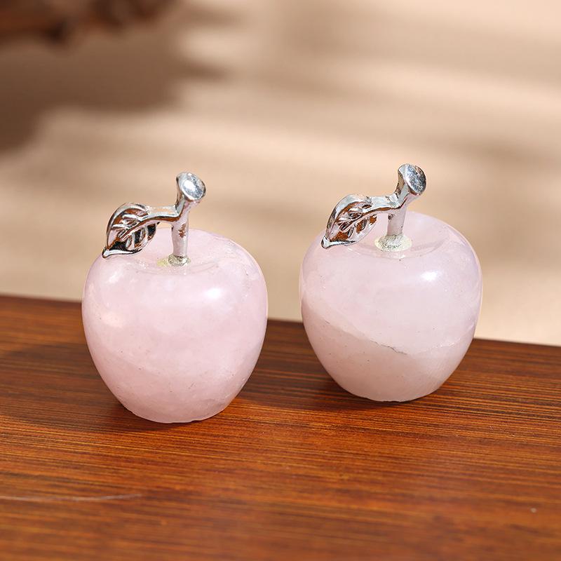 Multicolor Natural Crystal Jade Apple Ornaments - 12 Colors Christmas Gift