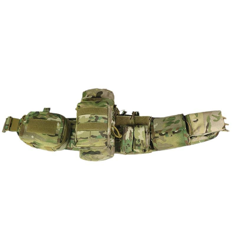 Multifunctional Tactical Molle Waist Belt - Padded Nylon for Outdoor Combat Training