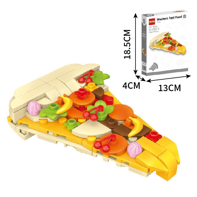 Doctor Star Children's Western Fast Food Assembly Playset - Small Building Blocks for School Gifts
