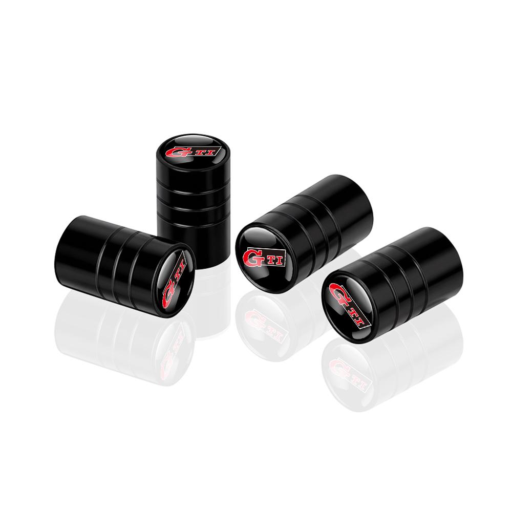 CAT1 Volkswagen Golf Rline Polo GTI R Badge 4Pcs Metal Car Wheel Tire Valve Caps Cover Accessories for VW Jetta Touareg CC Passat MK7