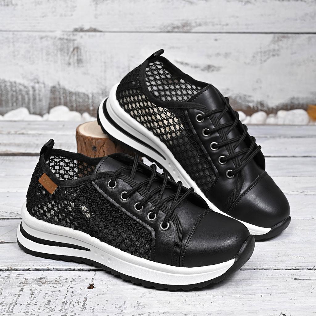 Fashion Women's Sneakers 2025 New Fashion Flat Women's Shoes Vulcanized Casual Sneaker Woman Lace Up Women Sneakers Tenis Feminino