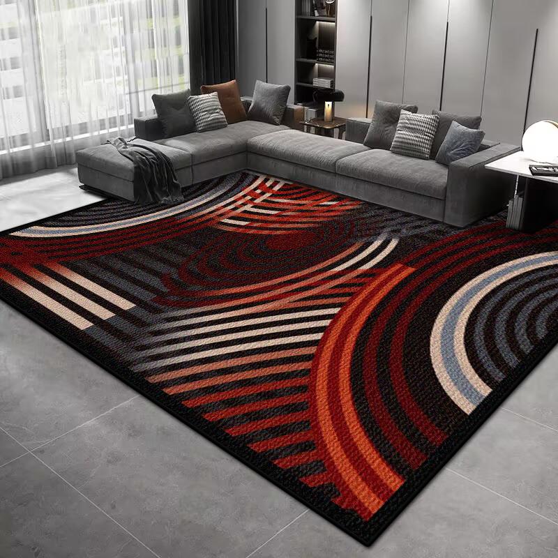 Moderner Abstrakter Dekorteppich in Großer Größe für Wohnzimmer Rutschfest Weich Couchtischmatte Leicht zu Reinigen Raumdekor Bereichsteppich