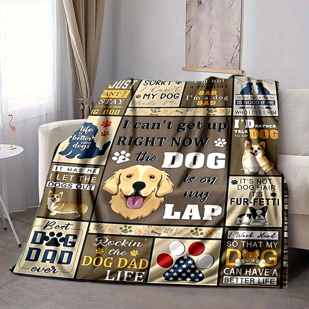 1pc Pet Lover Gifts Blanket, Lightweight Flannel Throw For Sofa, Bed, Travel, Camping, Livingroom, Office, Couch, Chair