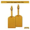 Thickened PU Leather Luggage Tag with Signature Card and Anti-Lost Features