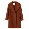 Autumn and Winter Plus Size Women's Woolen Coat Double-breasted Mid-length Trench Coat