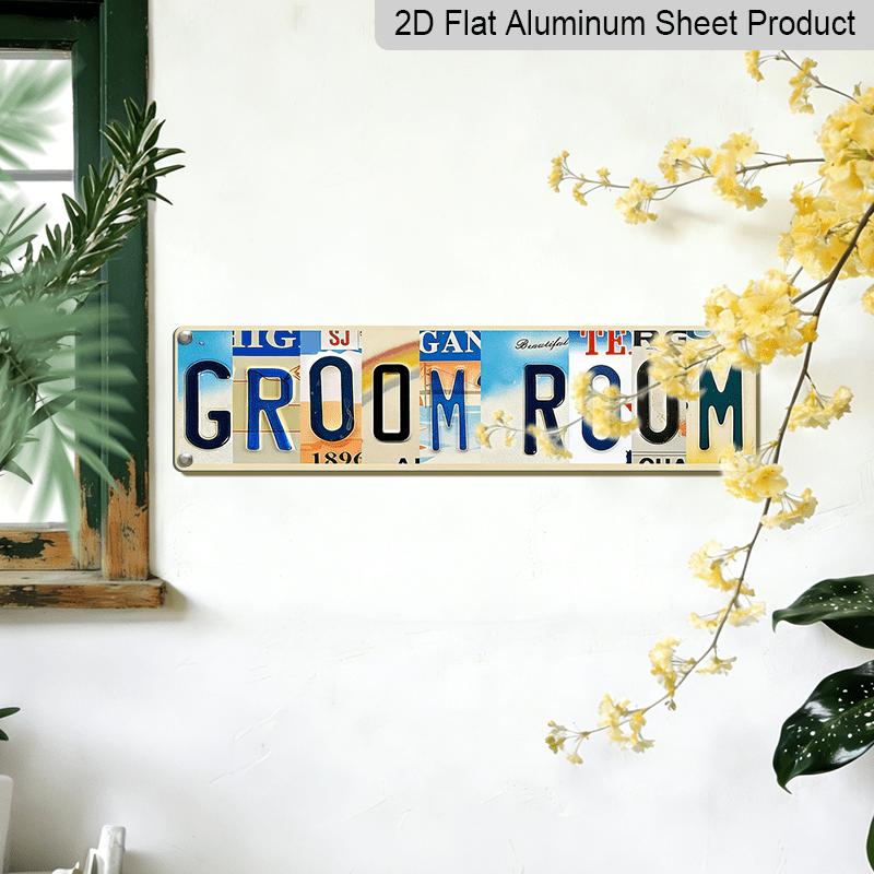 Pet Grooming Room Aluminum Decorative Sign - Cat and Dog Foster Country Street Sign or Door Plaque, Home Bar Wall Decoration, Vintage Metal Plaque