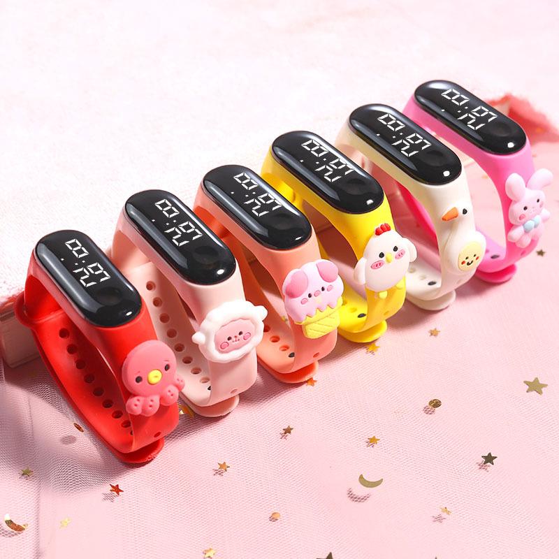 Summer Ice Cream LED Sport Watch: Cute Student Swimming Electronic