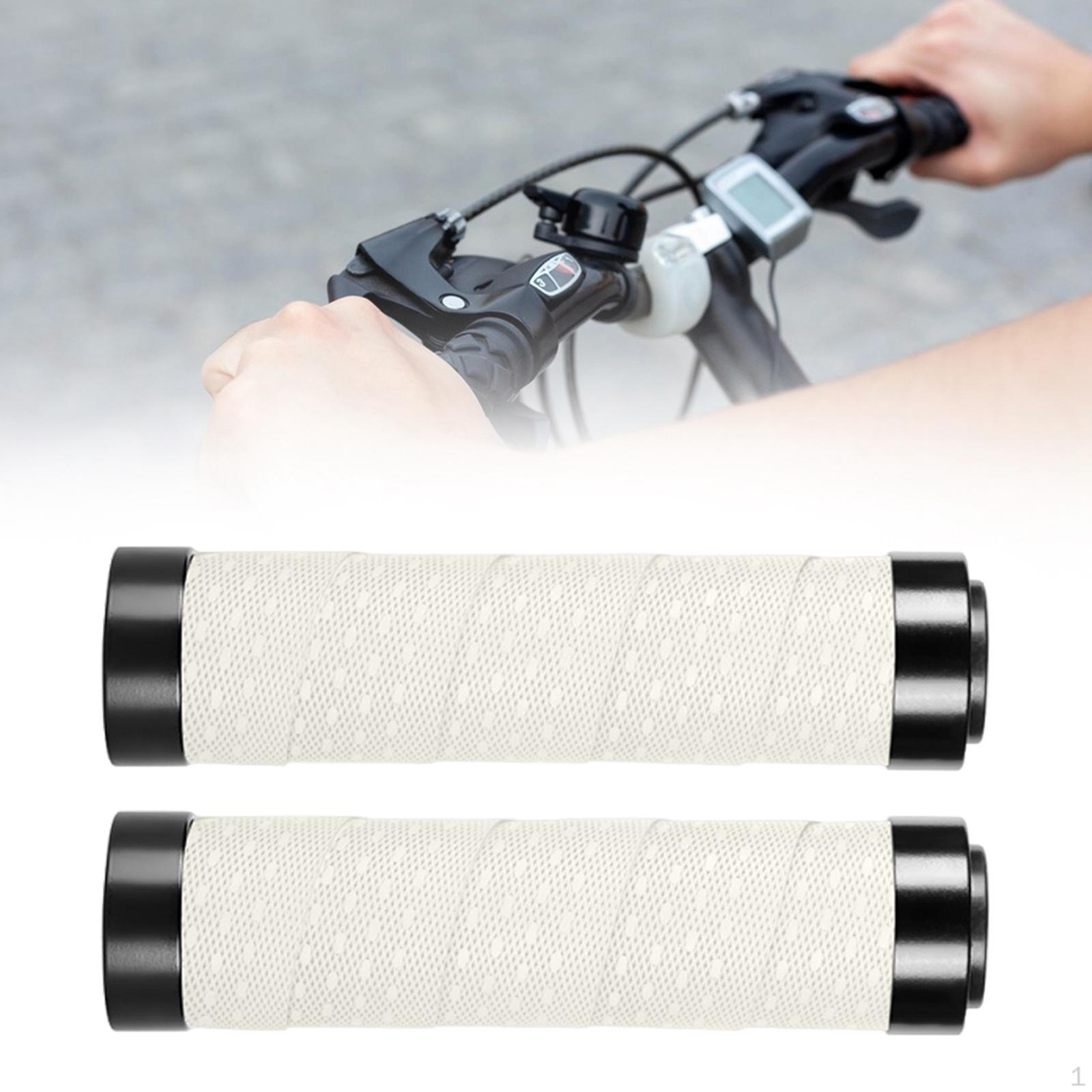 

2 Pieces Bike Grips Accessories Comfortable Ergonomic Non Slip Portable Handle Bar Wrap Sturdy for белый