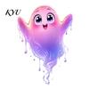 Ghost Wall Stickers Halloween Cute Window Stickers, Rainbow Gradient Cartoon Decals, Waterproof Self-Adhesive for Car Decor Decals