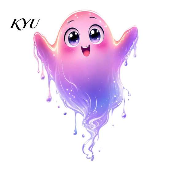 Ghost Wall Stickers Halloween Cute Window Stickers, Rainbow Gradient Cartoon Decals, Waterproof Self-Adhesive for Car Decor Decals