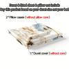 3pcs Golden Foil Dandelion Duvet Cover Set (1 Duvet Cover + 2 Pillowcases, No Insert), Golden and Blue Dandelion Pattern 3D