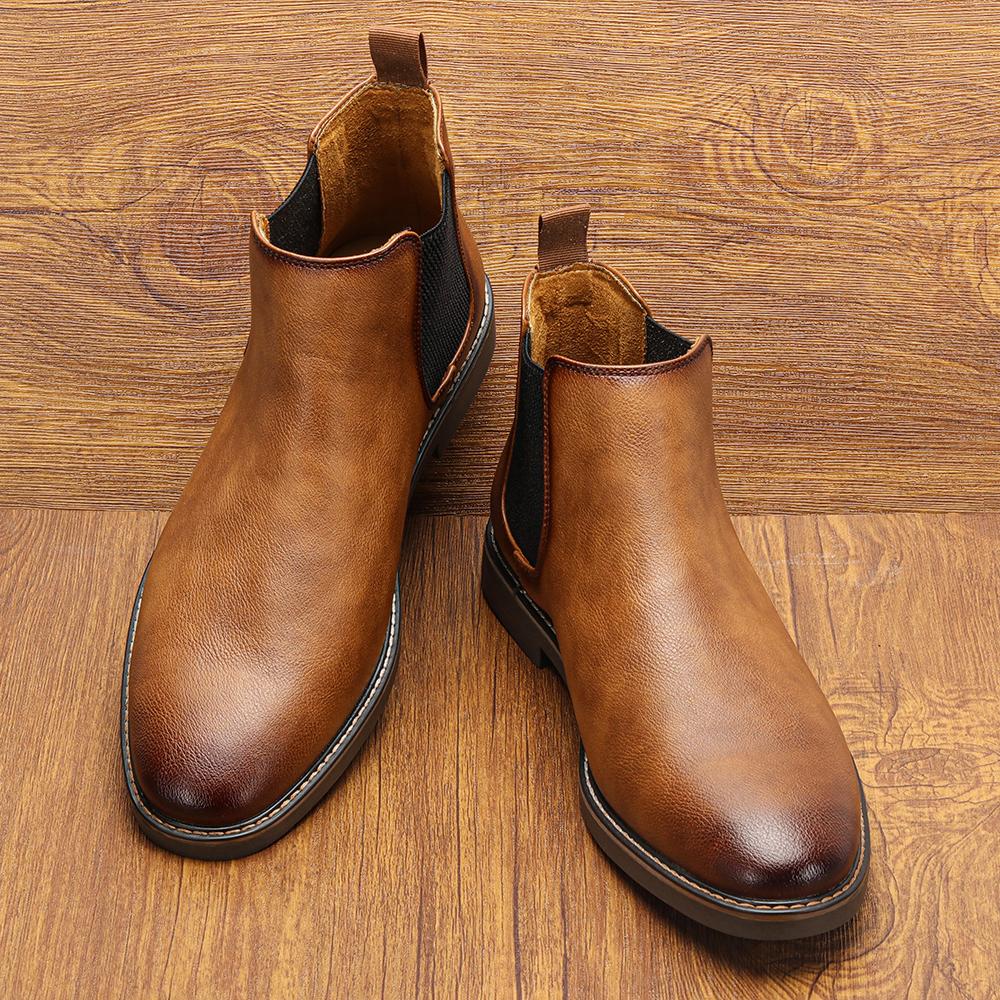 Retro Comfortable Men's Chelsea Boots Fashion  Brand Men Boots
