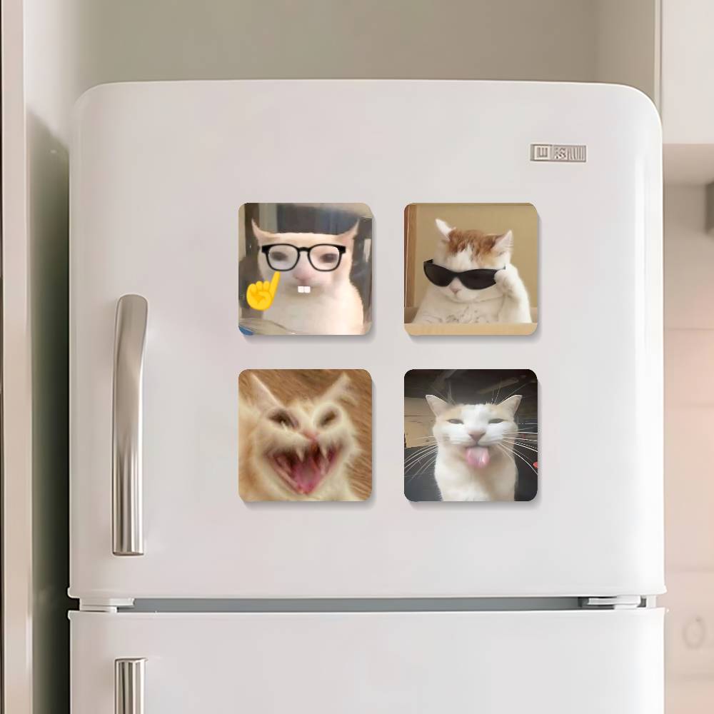 Grappige Kat Memes Koelkastmagneet Gepersonaliseerde Creatieve Magnetische Stickers Met Magneten