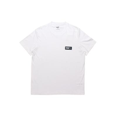 Puma Fuslon Minimalist Logo Short Sleeve T-Shirt Men Tops White 582687-02