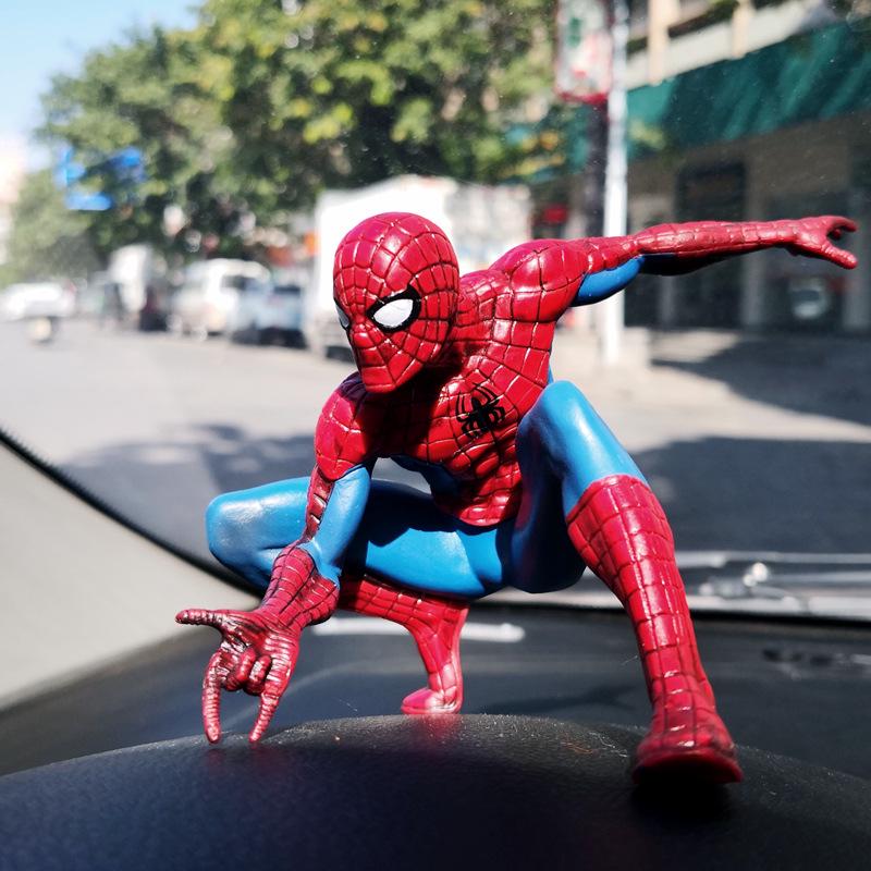 Classic Spider-Man Cake & Car Decoration - Spider Boy Birthday Gift & Car Interior Ornament
