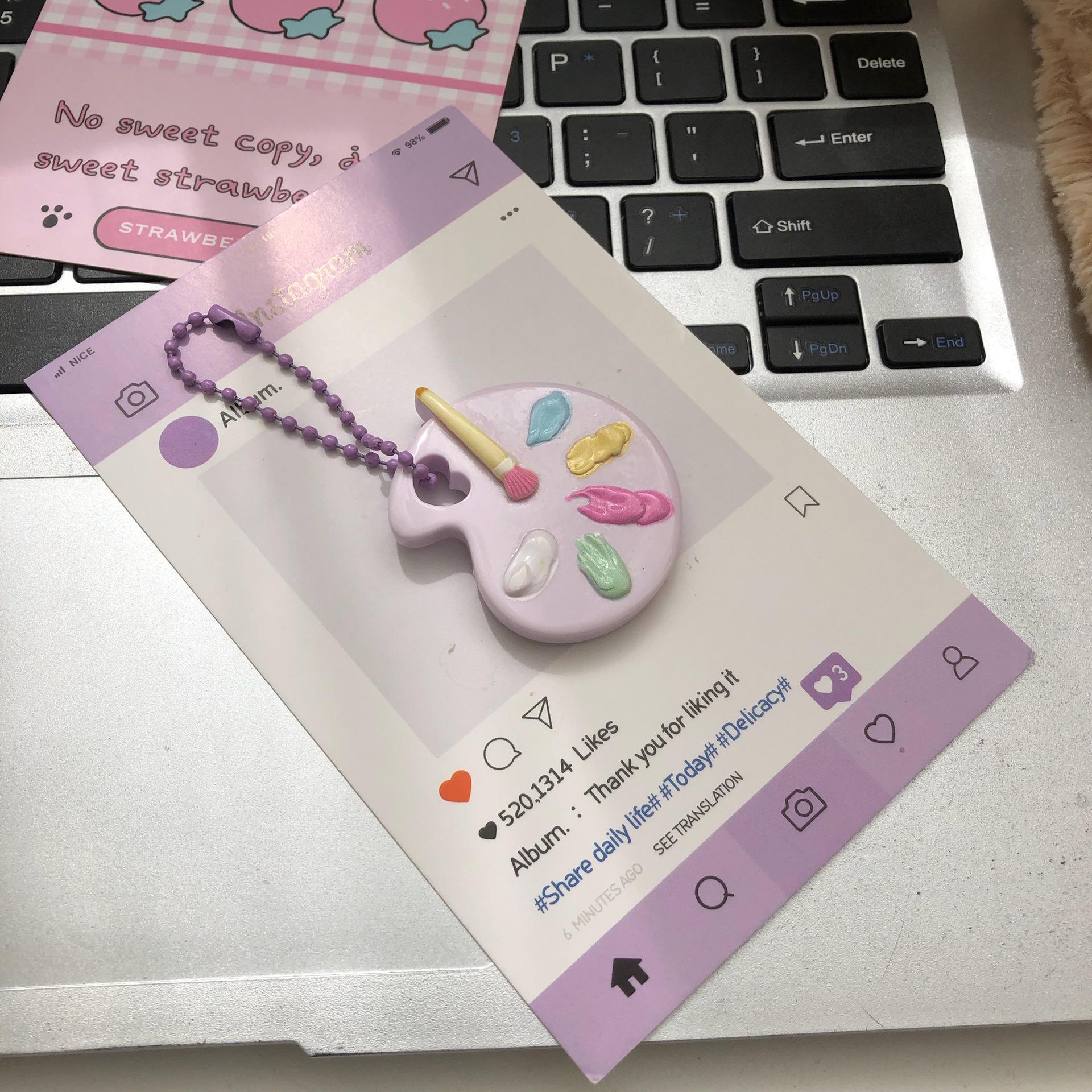 

Очаровательный брелок-палитра акварели - Креативный кулон для пар и лучших друзей, Забавный парный аксессуар в подарок