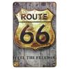 Vintage USA Route  Metal Tin Signs Wall Art Posters  Aluminum Plaque Sign for Garage Cafe Living Room Club Bar Decoration