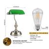 European Modern Portable Hotel Bedside Desk Light Green Banker Book Reading Brass