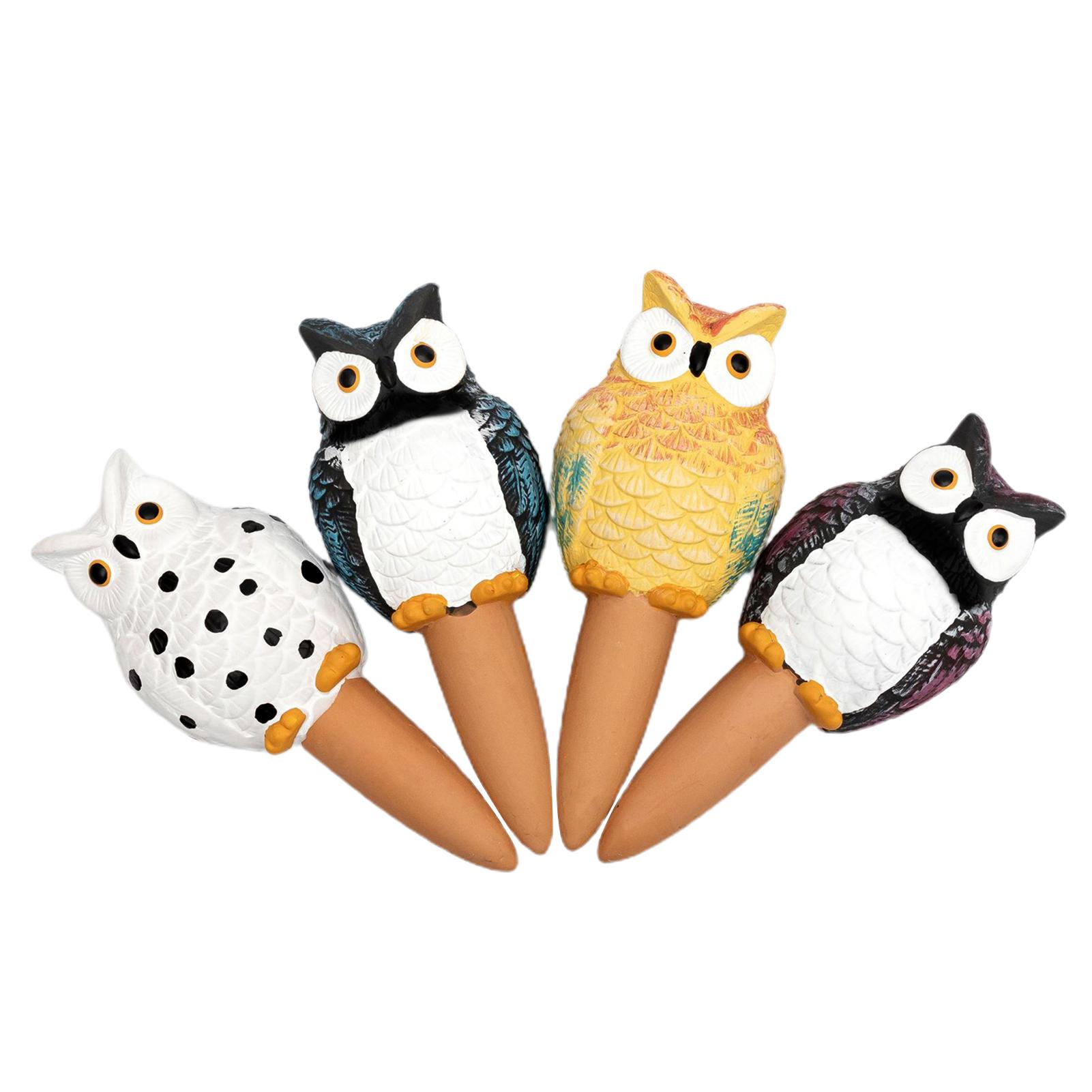 

4 шт. автоматические лампы для полива растений, самополив в форме совы, система капельного орошения для домашних садовых цветочных растений