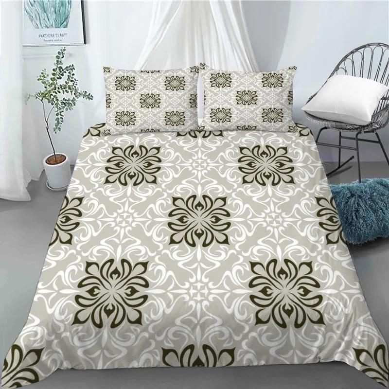 3D Circle Line Geometry Duvet Cover Polyester Queen King Size Quilt Cover With Pillowcase For Kids Teens Home Bedroom Decor Gift