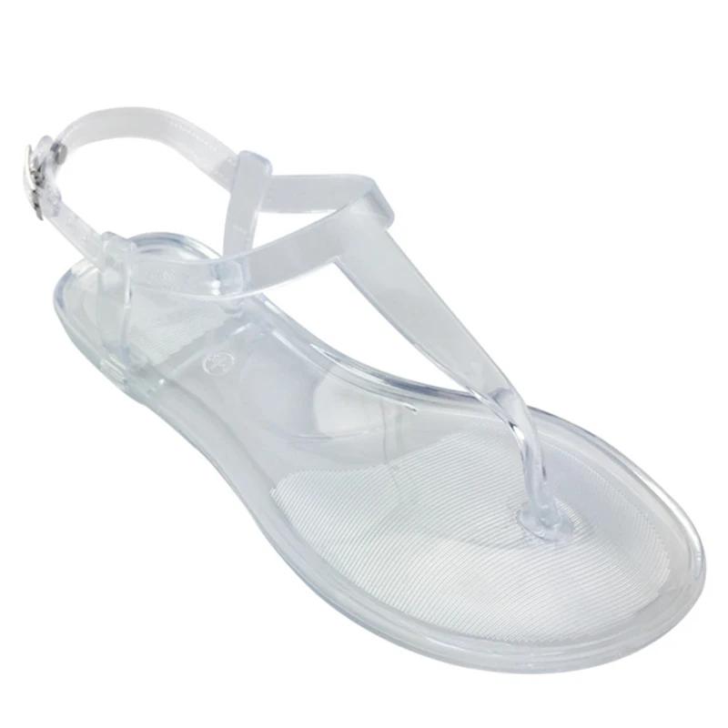 Populære Gjennomsiktige Sko Damesko Jellysko Strandferie Sandaler 2024 Nye Enkle Trendy Flatsko Dame Flip-flops Chaussure Femme