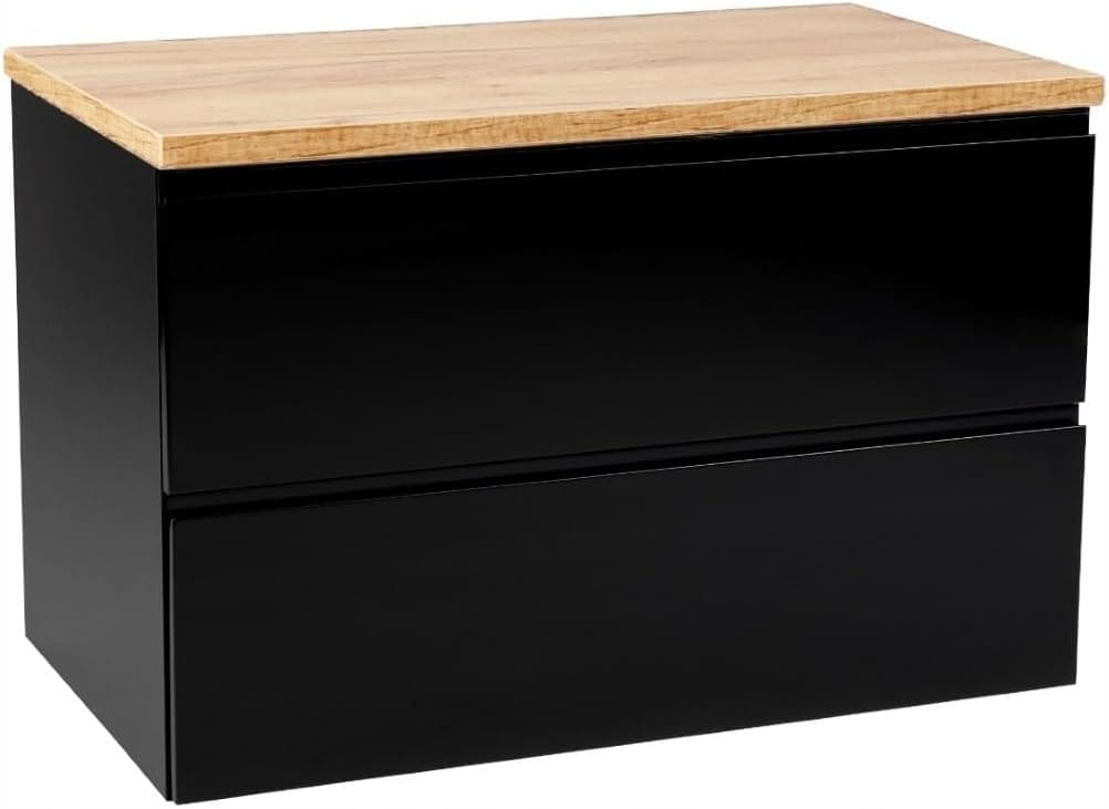 Black Wall-hung Bathroom Cabinet 60x50cm Without Countertop for Modus Washbasin