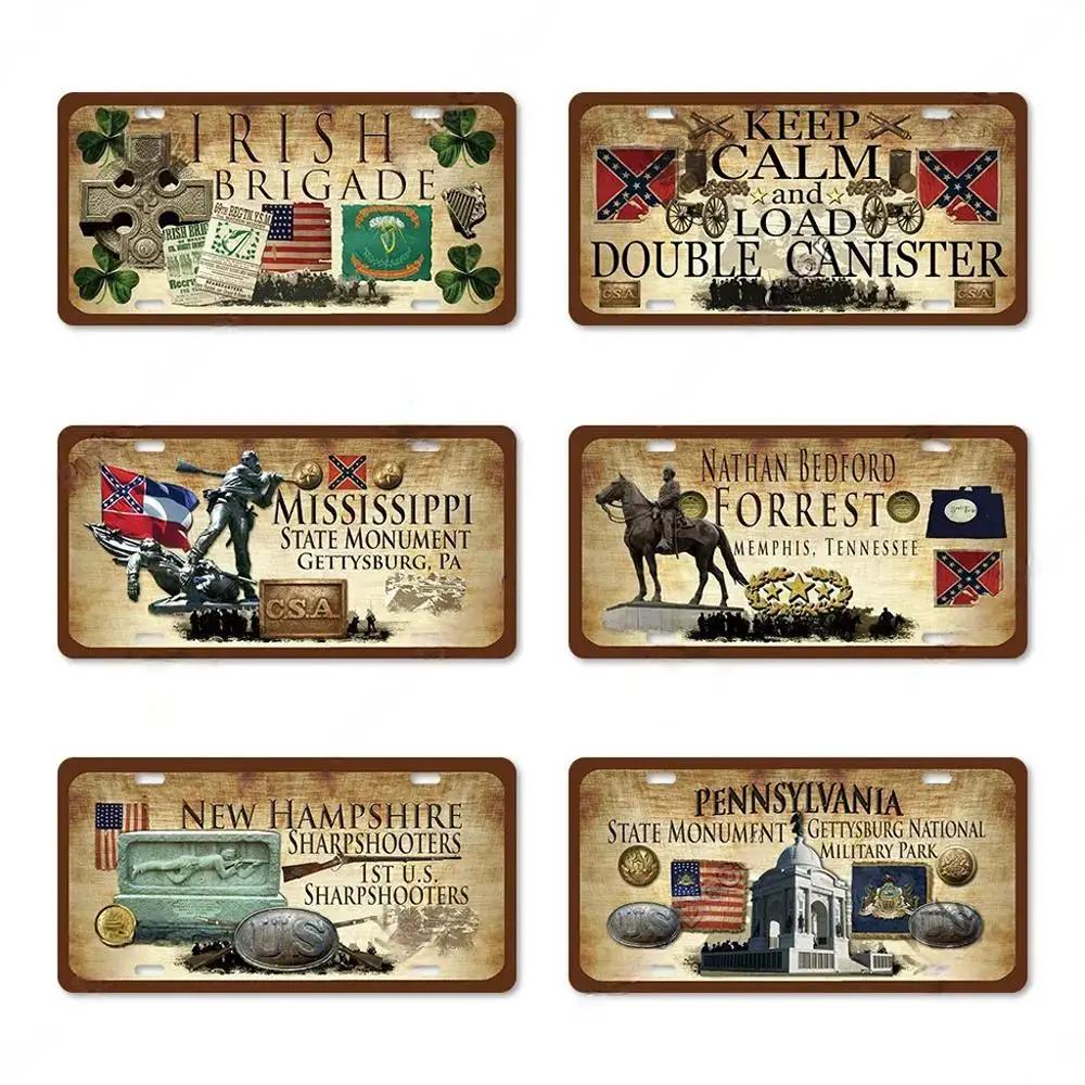 The War Licenses Posters Plate Plaque Metal Vintage Tin Signs Room Wall Decor Art Decoration Poster for Bar Home