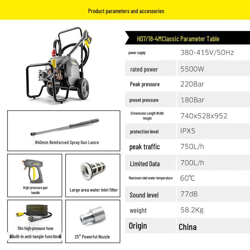 Rongjian Karcher Commercial High-Pressure Washer