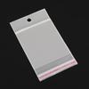 Transparent Self-Adhesive Jewelry Bag with Hanging Hole and Printed Logo
