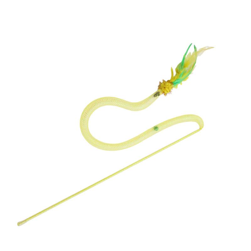 Elastic Net Tube Cat Player, Feather Cat Interactive Toy, Little Snake Cat Player, Sound-making Cat Pet Supplies