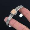 Gift For Women Bangle Adjustable 925 Silver Natural Orange Aventurine Gemstone