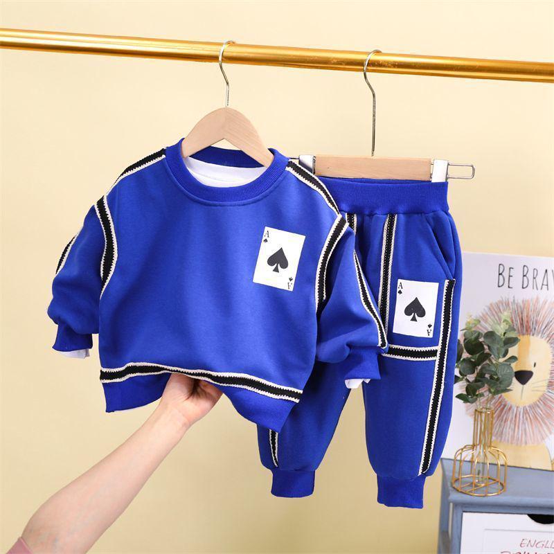 

Boys Stylish Korean Sporty Sweatshirt Set - 2025 New Fashion Two-Piece for Spring & Autumn Customizable, Contact Customer Service