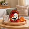 Holiday Collector Statue Halloween Reading Ghost Decorative Lamp, Cute LED Night Light, Small Retro Healing Lamp Spooky Atmosphere for Bedroom Bedside