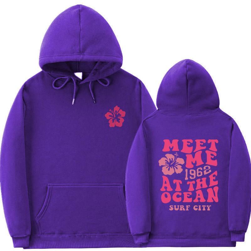 Mens Hooded Sweatshirt Casual Loose Fit Cotton Pullover With Ribbed Cuffs Hem Sport Leisure